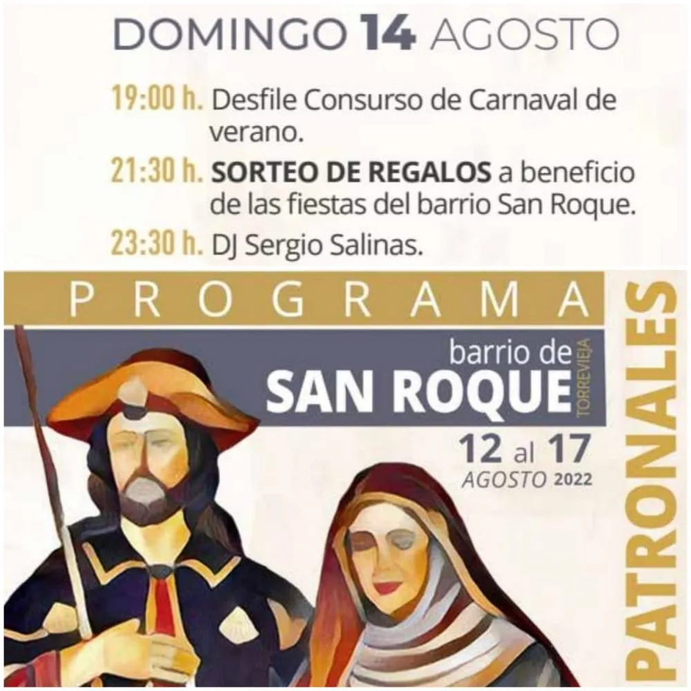 Fiestas de San Roque Torrevieja 2022 14 de agosto