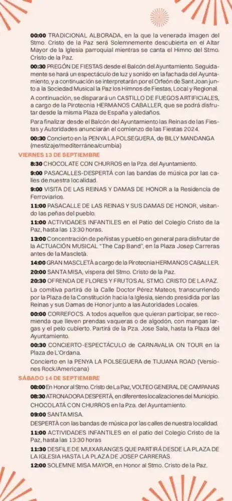 Fiestas del Cristo 2024