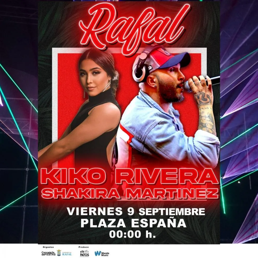 Fiestas Patronales de Rafal- Kiko Rivera y Shakira Martínez en Concierto