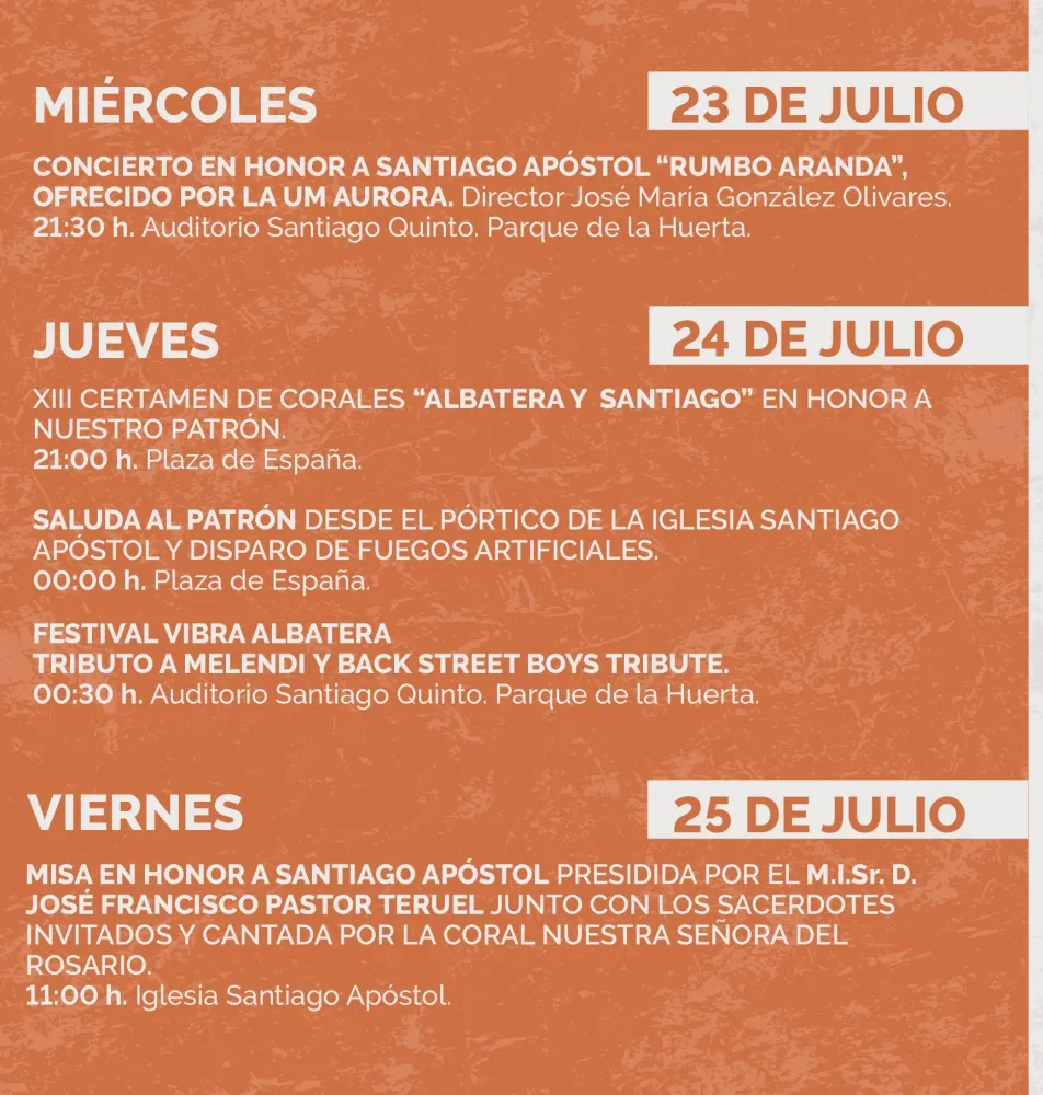 Fiestas Patronales y de Moros y Cristianos Albatera 2025
