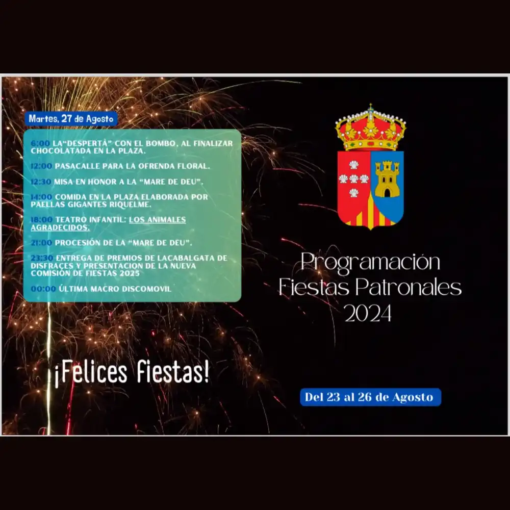 Fiestas Patronales y de Moros y Cristianos Confrides 2024
