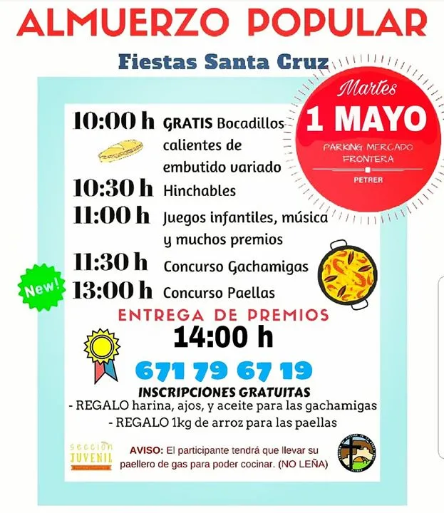 Fiestas Santa Cruz Petrer - Almuerzo Popular