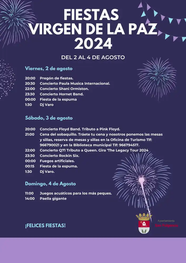 Fiestas Virgen de la Paz San Fulgencio 2024