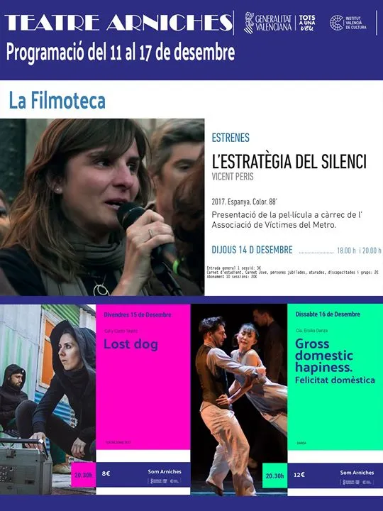 Filmoteca en Teatre Arniches - Programació del 11 al 17 de desembre