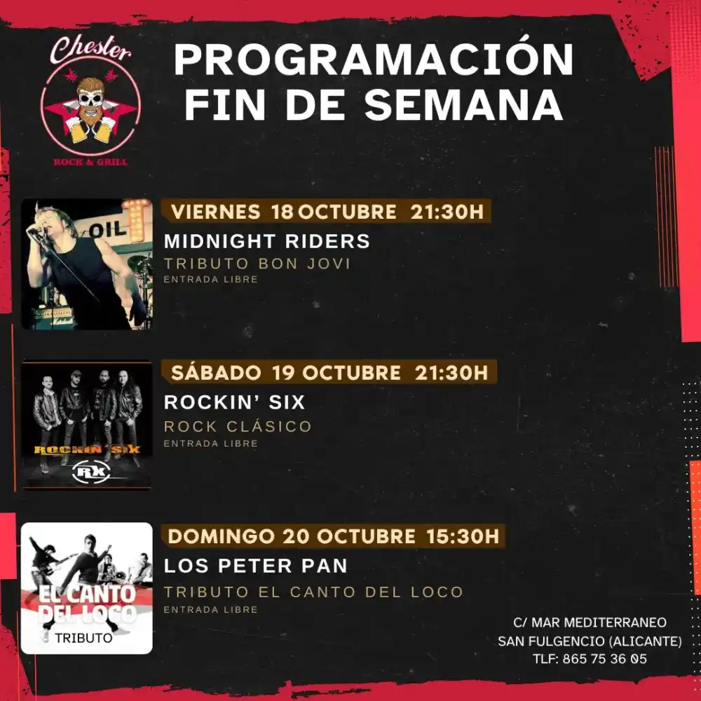 Fin de semana en Chester Rock & Grill