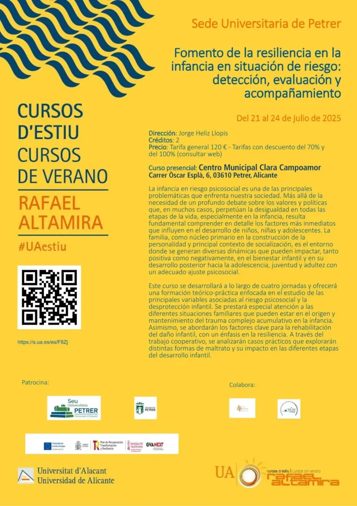 Fomento de la resiliencia en la infancia en situación de riesgo: detección, evaluación y acompañamiento