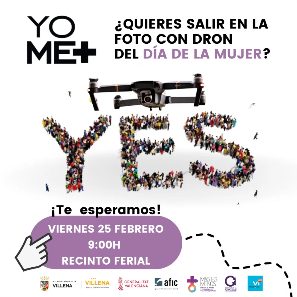 Foto con dron por el día de la mujer