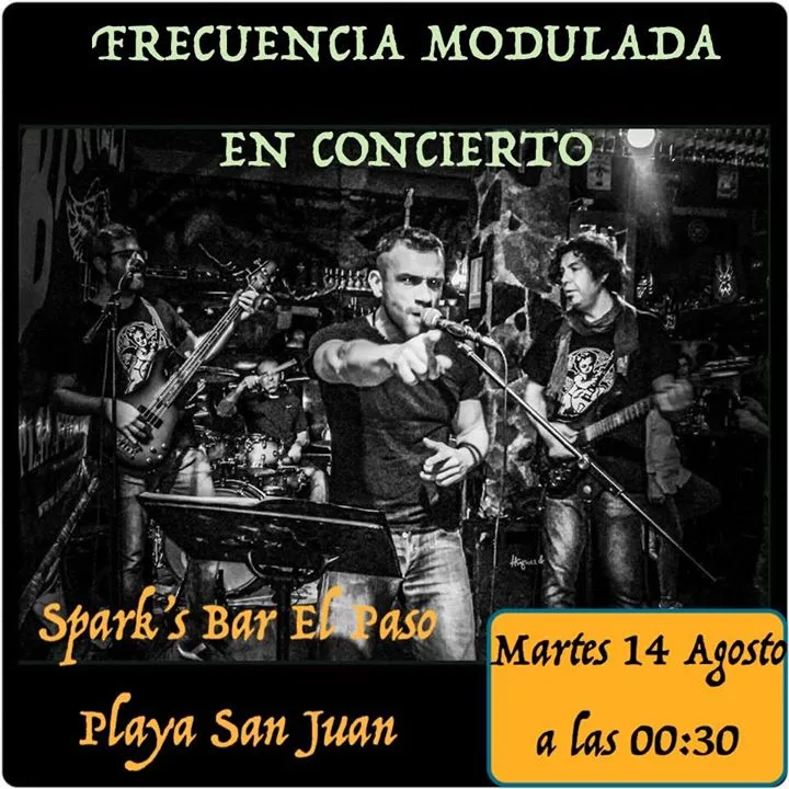 Frecuencia Modulada en concierto en Sparks bar el Paso