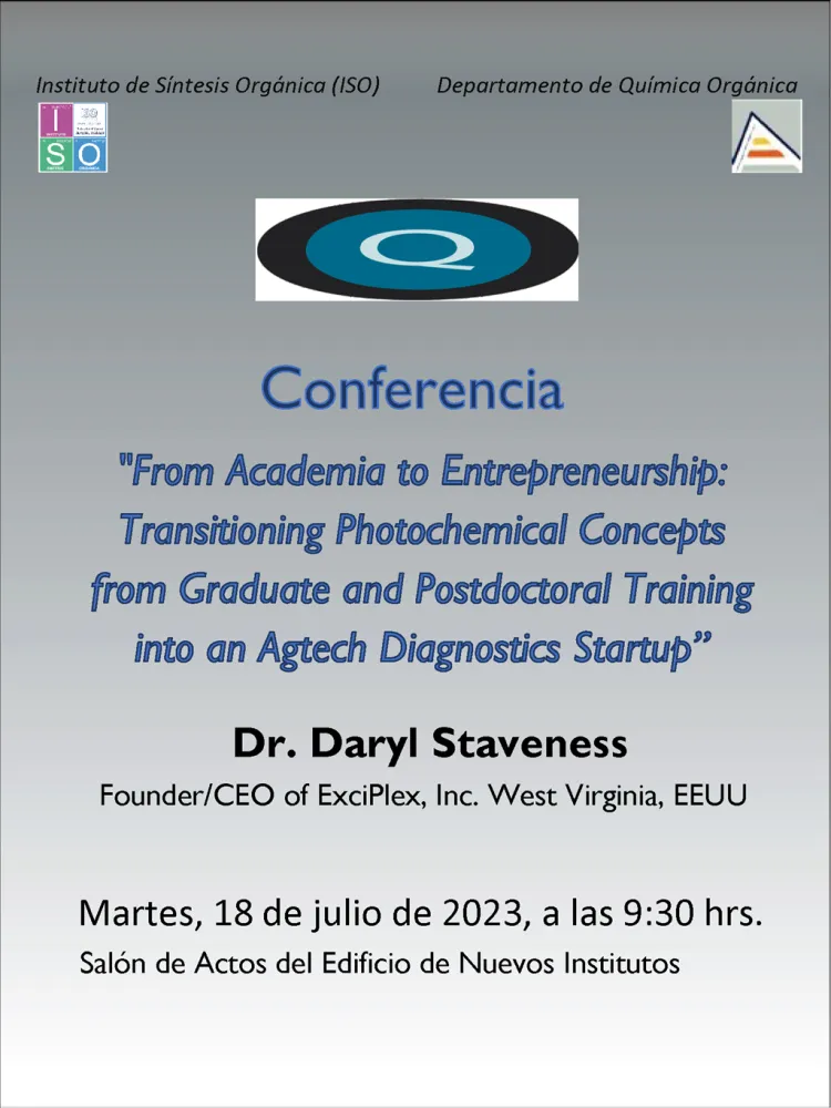 From Academia to Entrepreneurship: Transtioning Photochemical Concepts from Graduate and Postdoctoral Training into an Agtech Diagnostics Startup