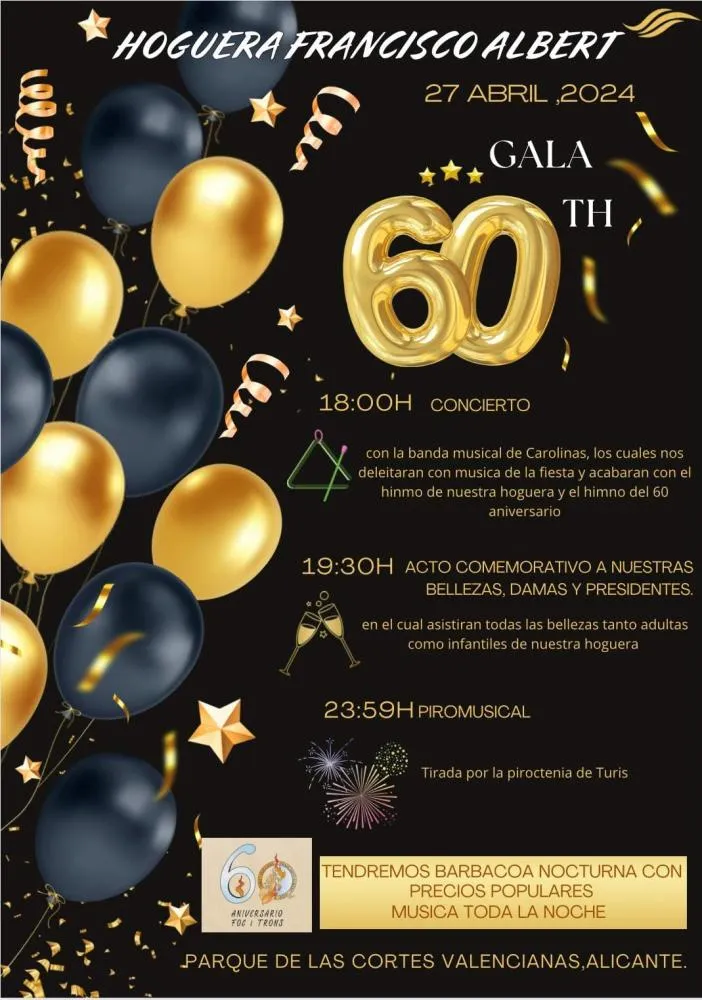 Gala 60 Aniversario - Foguera Francisco Albert