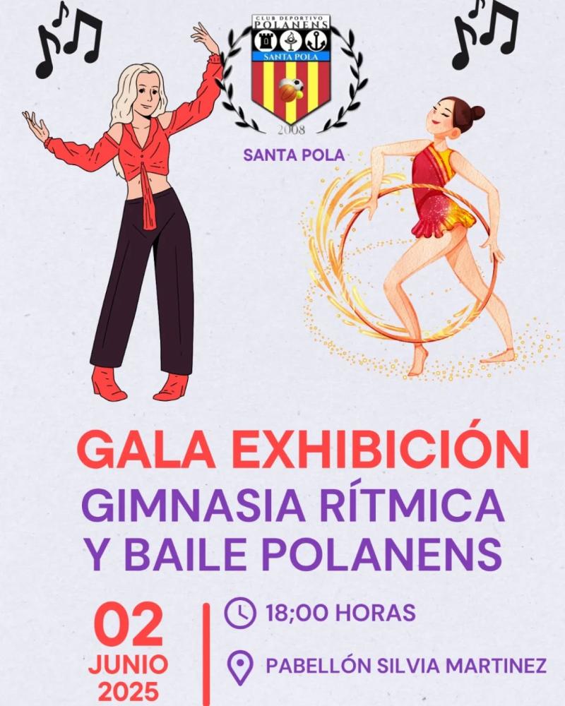Gala de exhibición gimnasia rítmica y baile Polanens