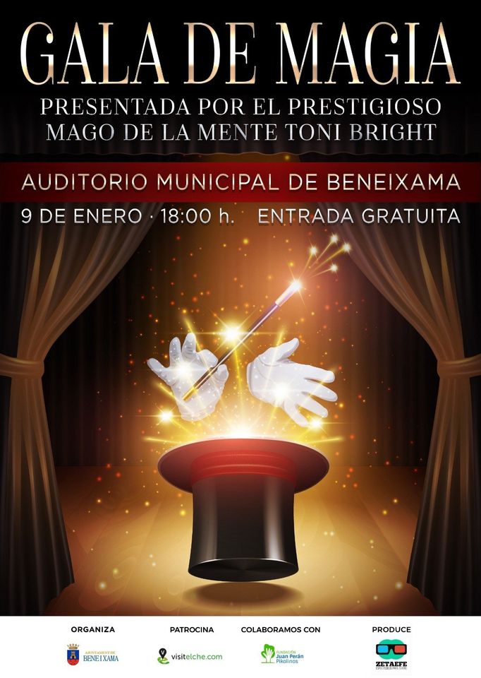 Gala de magia en Beneixama con Toni Bright