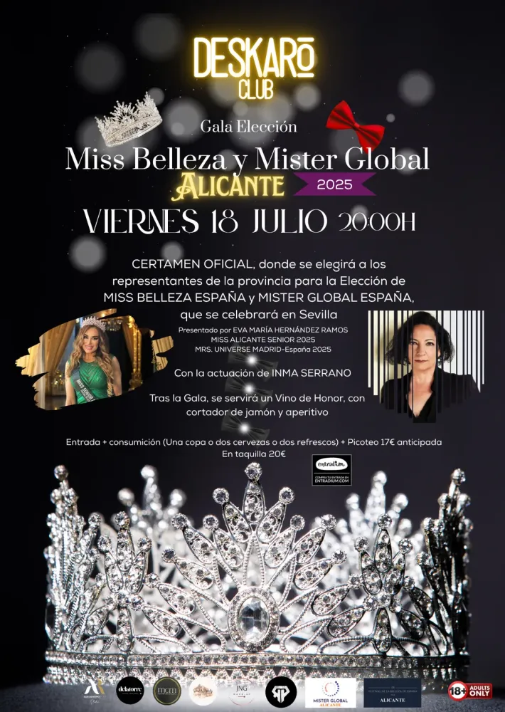 Gala Elección Miss Belleza Alicante y Mister Global Alicante 2025