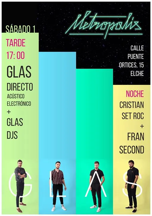 Glas en concierto acústico electrónico en Metropolis Club