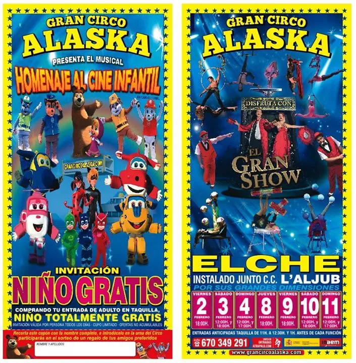 Gran circo Alaska en Elche