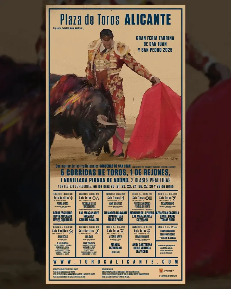 Gran Feria Taurina de San Juan y San Pedro Alicante 2025