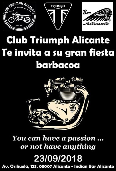 Gran Fiesta Barbacoa Club Triumph Alicante