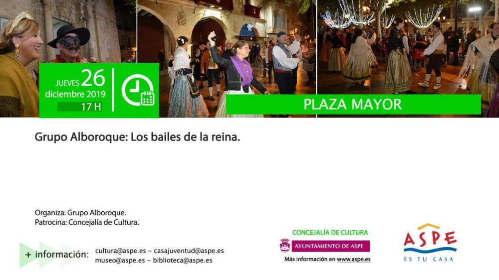 Grupo Alboroque: Los bailes de la reina en Aspe