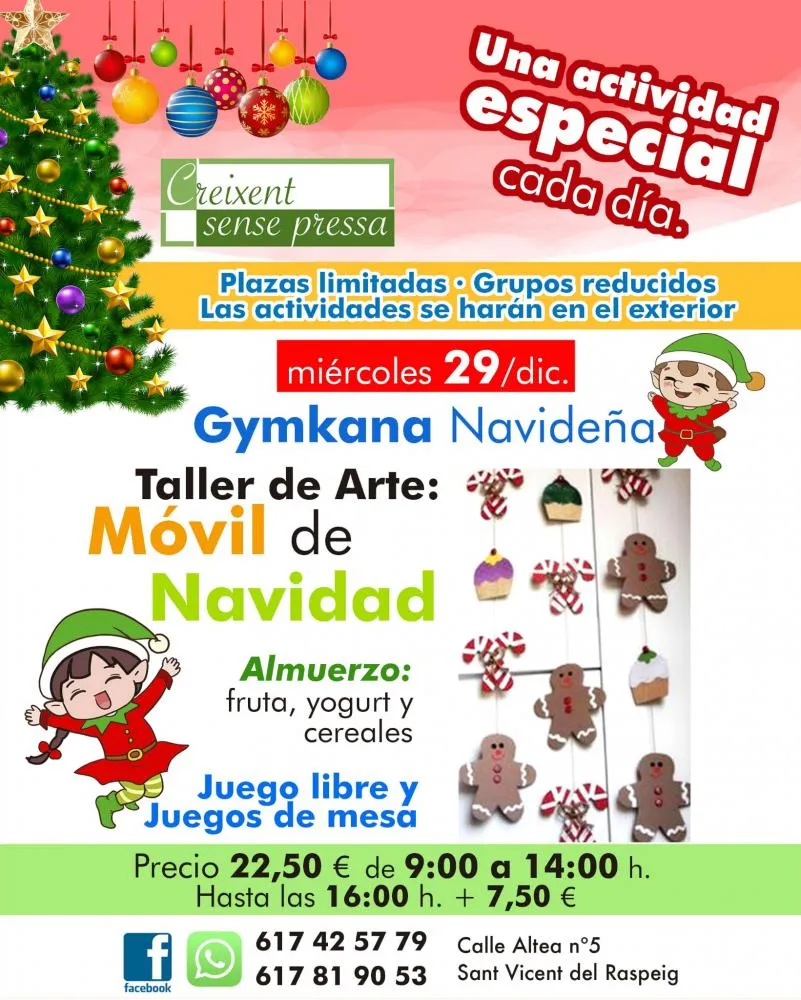 Gymkana Navideña y Taller de arte: Móvil de Navidad