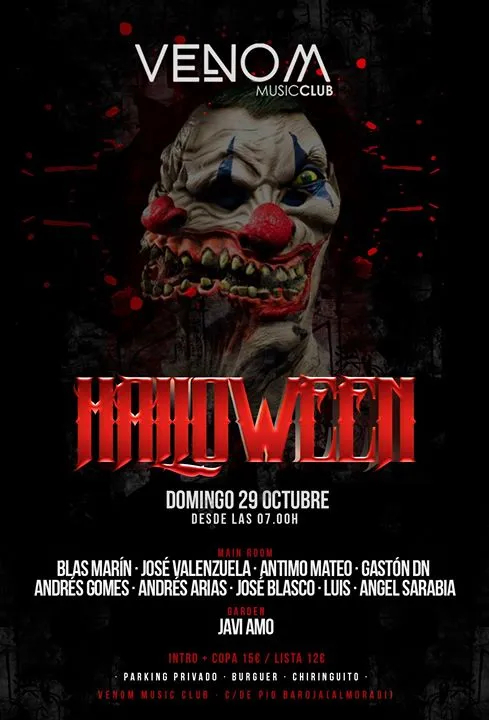 Halloween 2017 en Venom Music Club