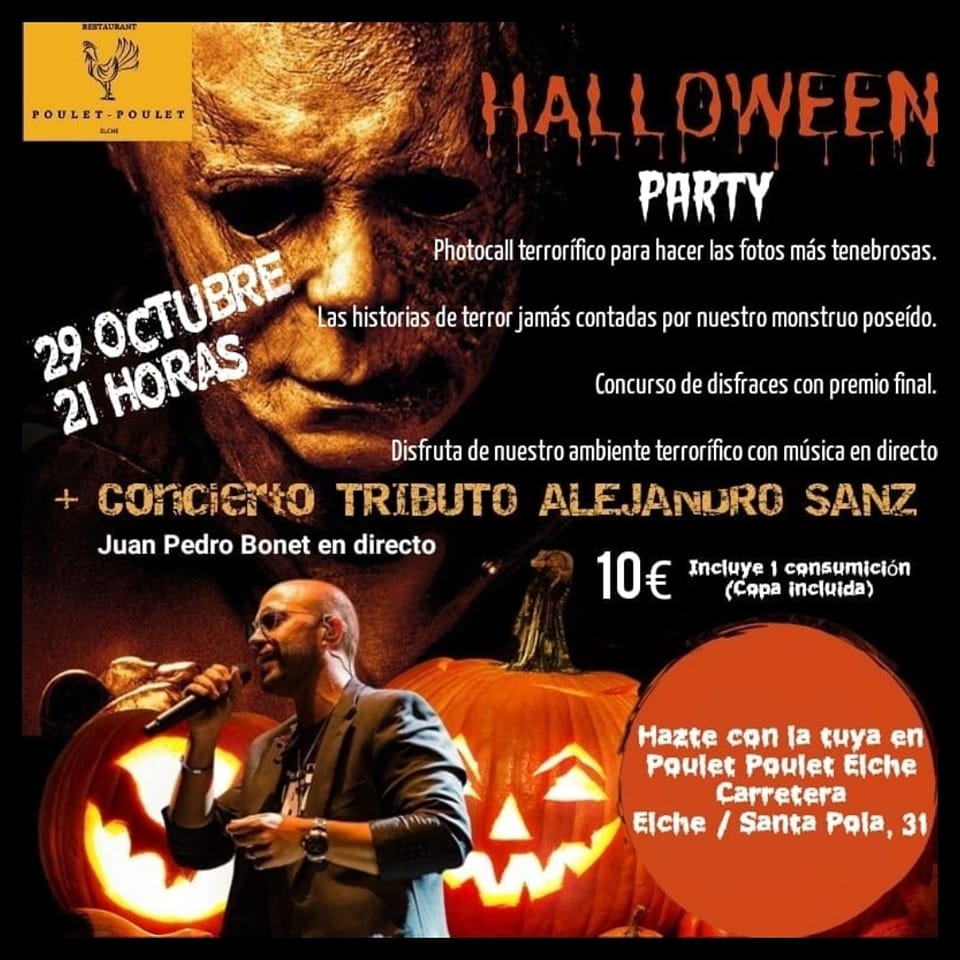 Halloween Party+ Tributo a Alejandro Sanz