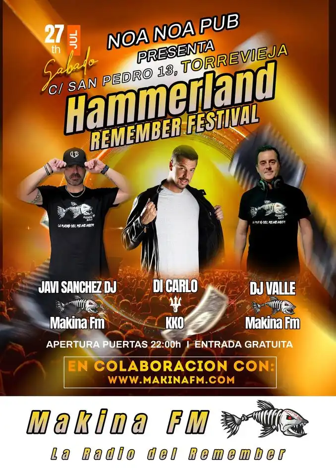 Hammerland Remember Festival en Noa Noa Torrevieja