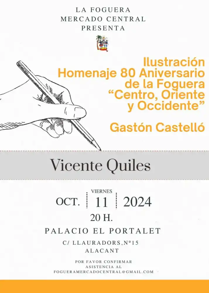 Homenaje 80 Aniversario de la Foguera» centro, Oriente y Occidente» Gastón Castelló