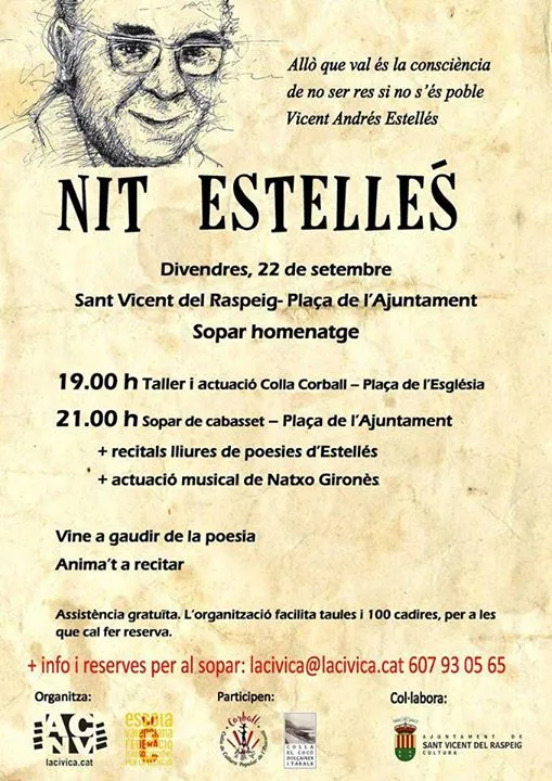 Homenaje a Vicent Andrés Estellés