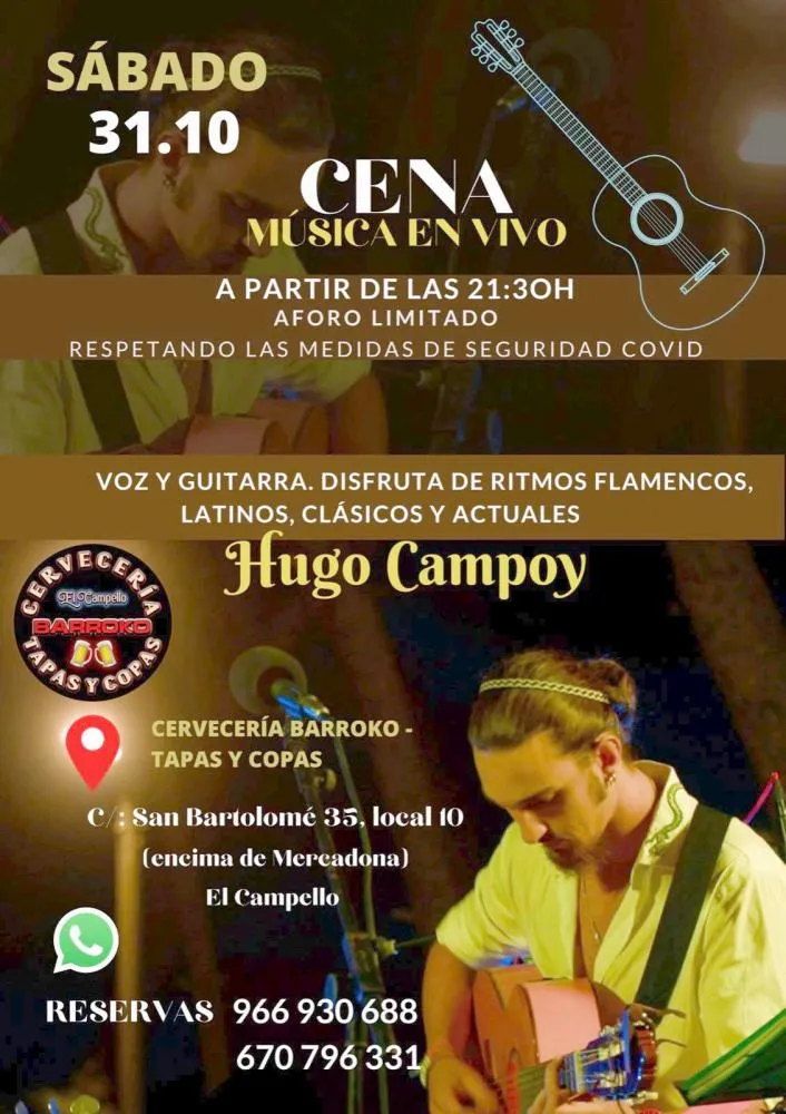 Hugo Campoy en Cervecería Barroko