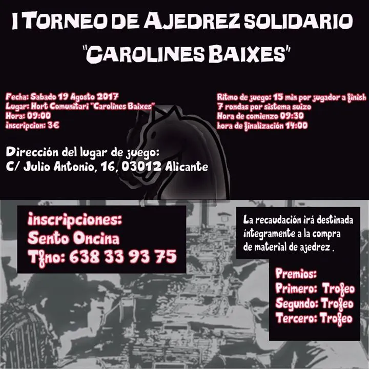 I Torneo de Ajedrez Solidario "Carolines Baixes"