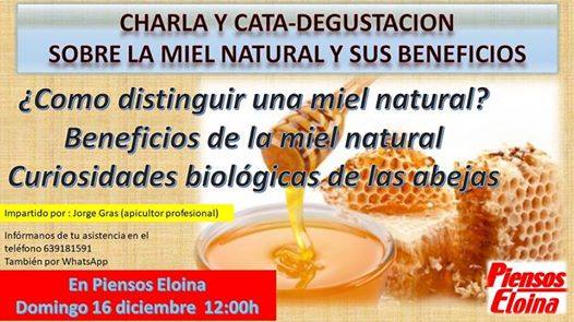 II Charla y Cata-Degustacion gratuita de Mieles naturales