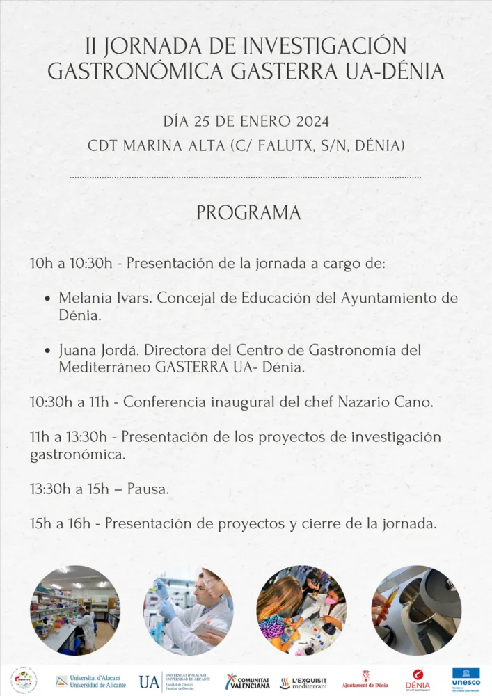 II Jornada de Investigación Gastronómica Gasterra Ua - Dénia