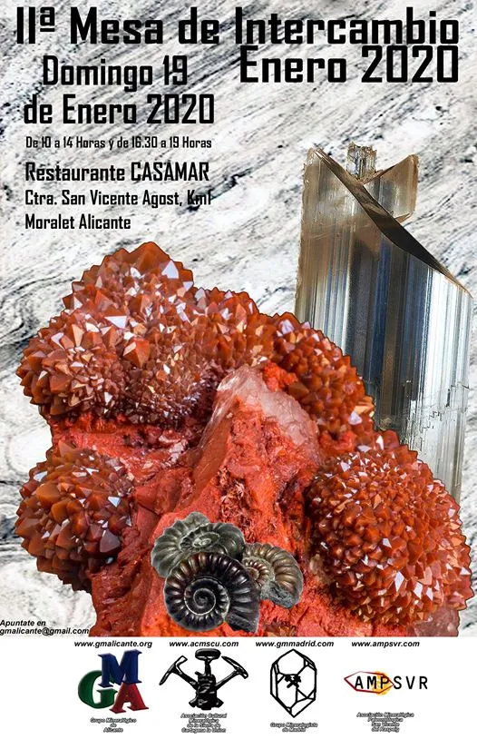 II Mesa de Intercambio de minerales y fósiles en Alicante