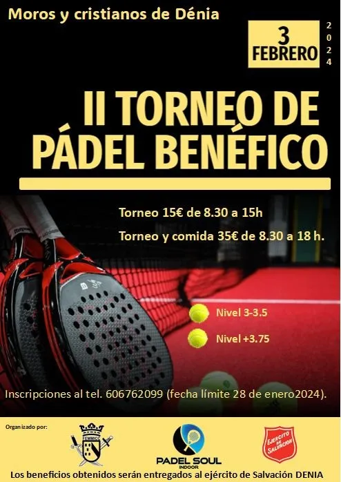 II Torneo Benéfico de Pádel - Moros y Cristianos de Dénia