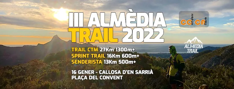 III Almèdia Trail 2022. Trail 27km - Sprint Trail 16km - Senderista 13km