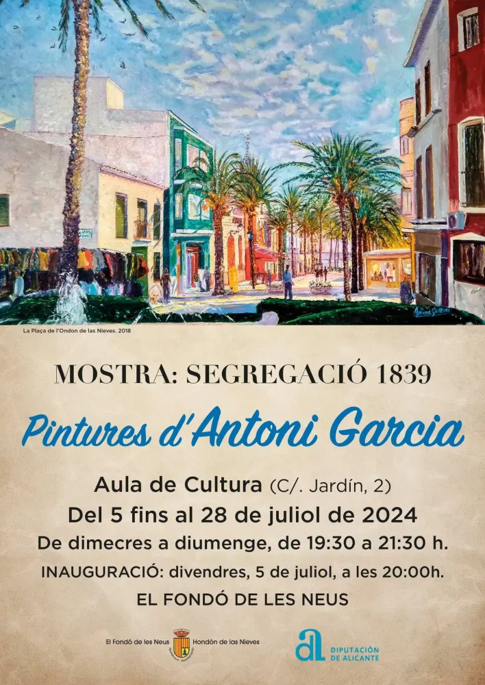 Inauguración de Exposición pintura de Antoni García "Mostra Segregació 2839"