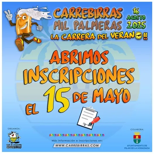 Inscripciones Carrera 6 Km.: Carrebirras Mil Palmeras