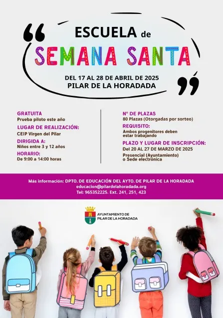 Inscripciones Escuela de Semana Santa