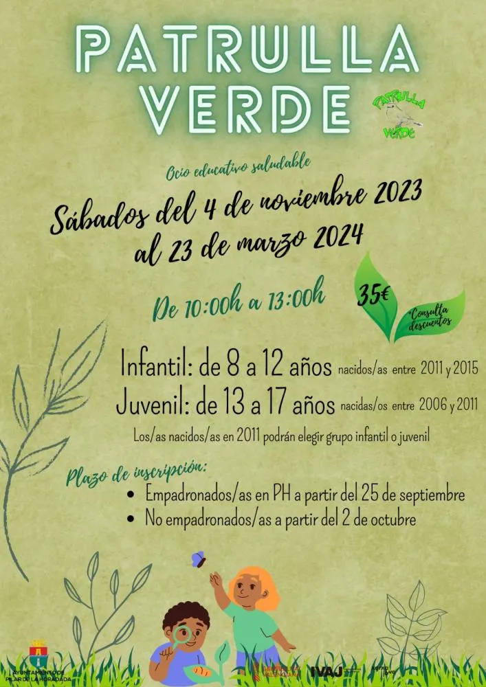 Inscripción: Patrulla Verde Infantil y Juvenil 2023/24