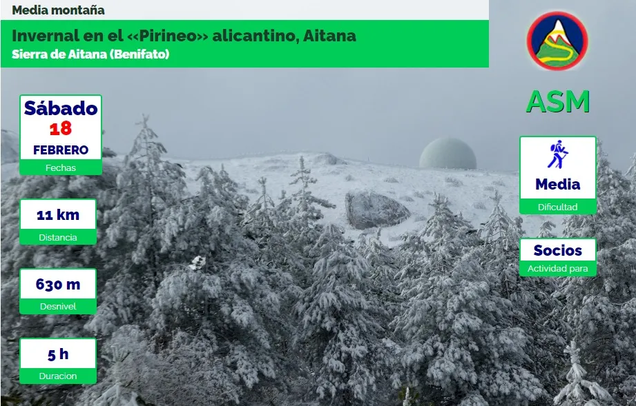 Invernal en el «Pirineo» alicantino, Aitana