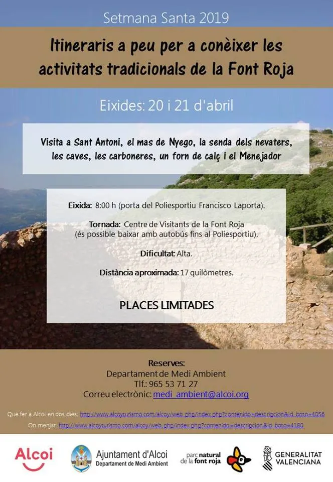 Itinerari a peu per a conèixer les activitats tradicionals de la Font Roja