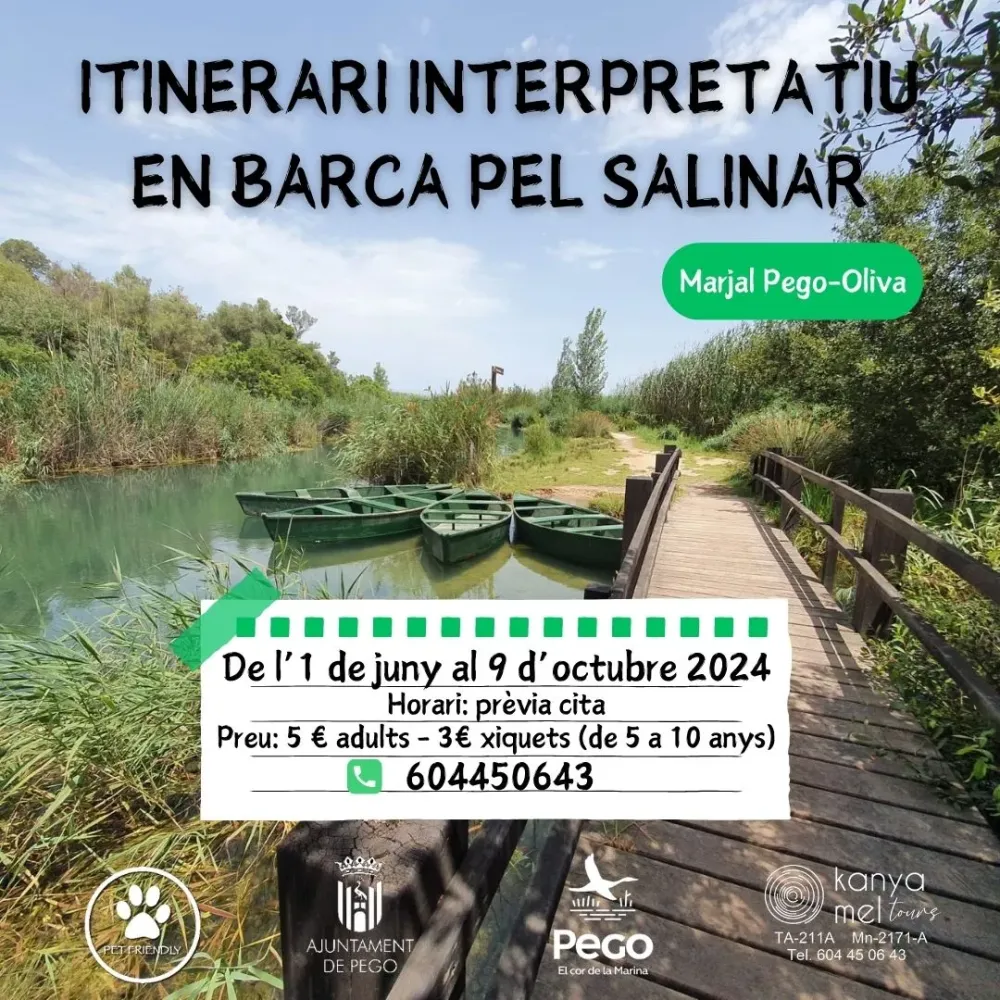 Itinerario Interpretativo en barca por el Salinar