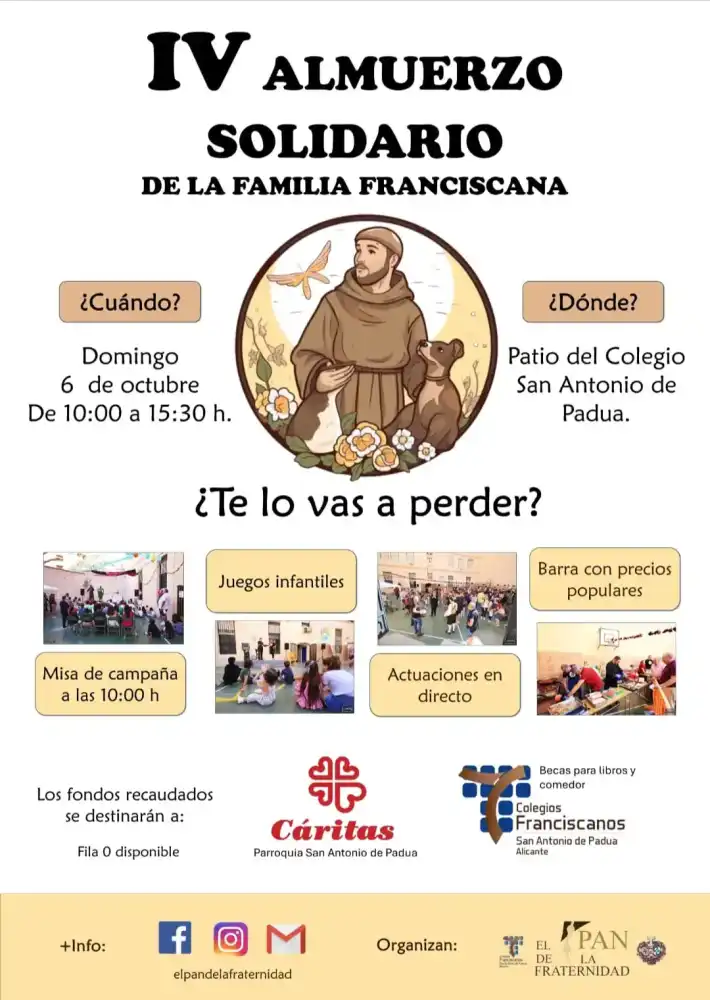 IV Almuerzo Solidario de la Familia Franciscana