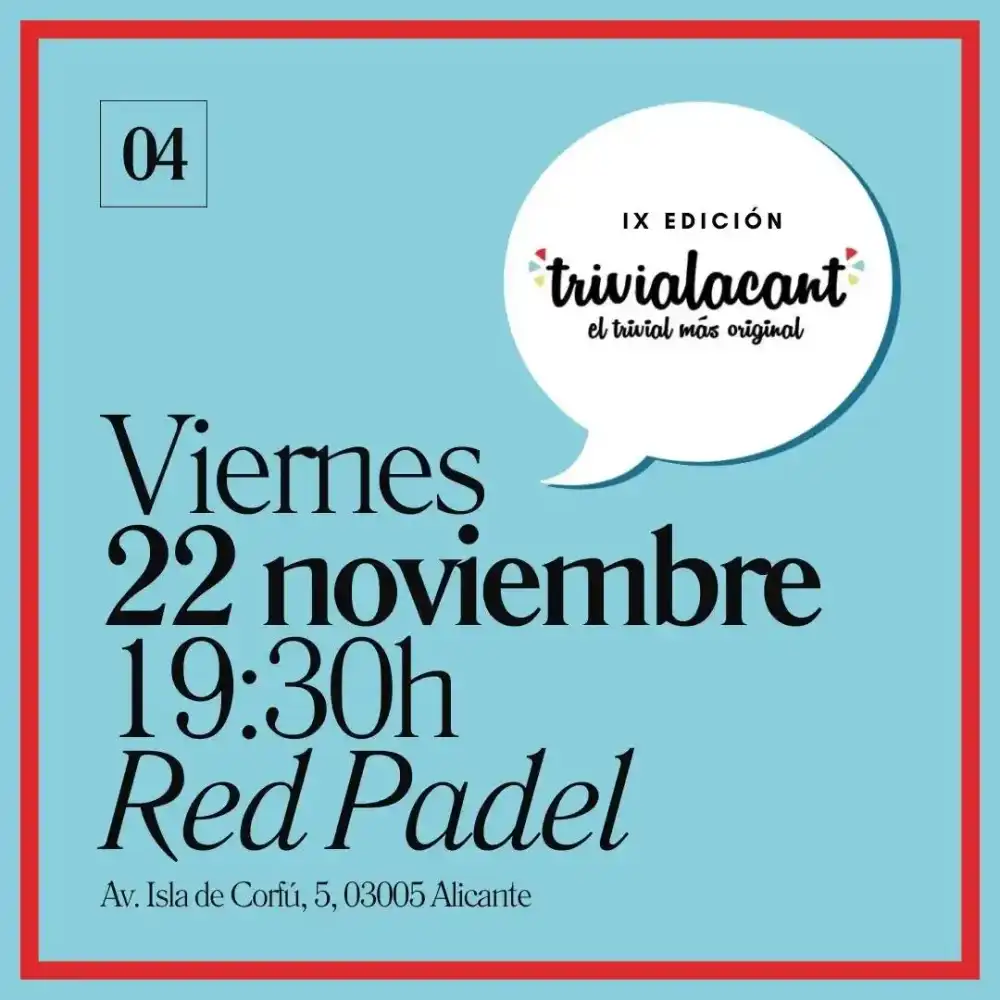 IX Edición Trivialacant Red Padel