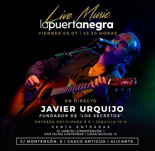Javier Urquijo "Los Secretos" en concierto en La Puerta Negra