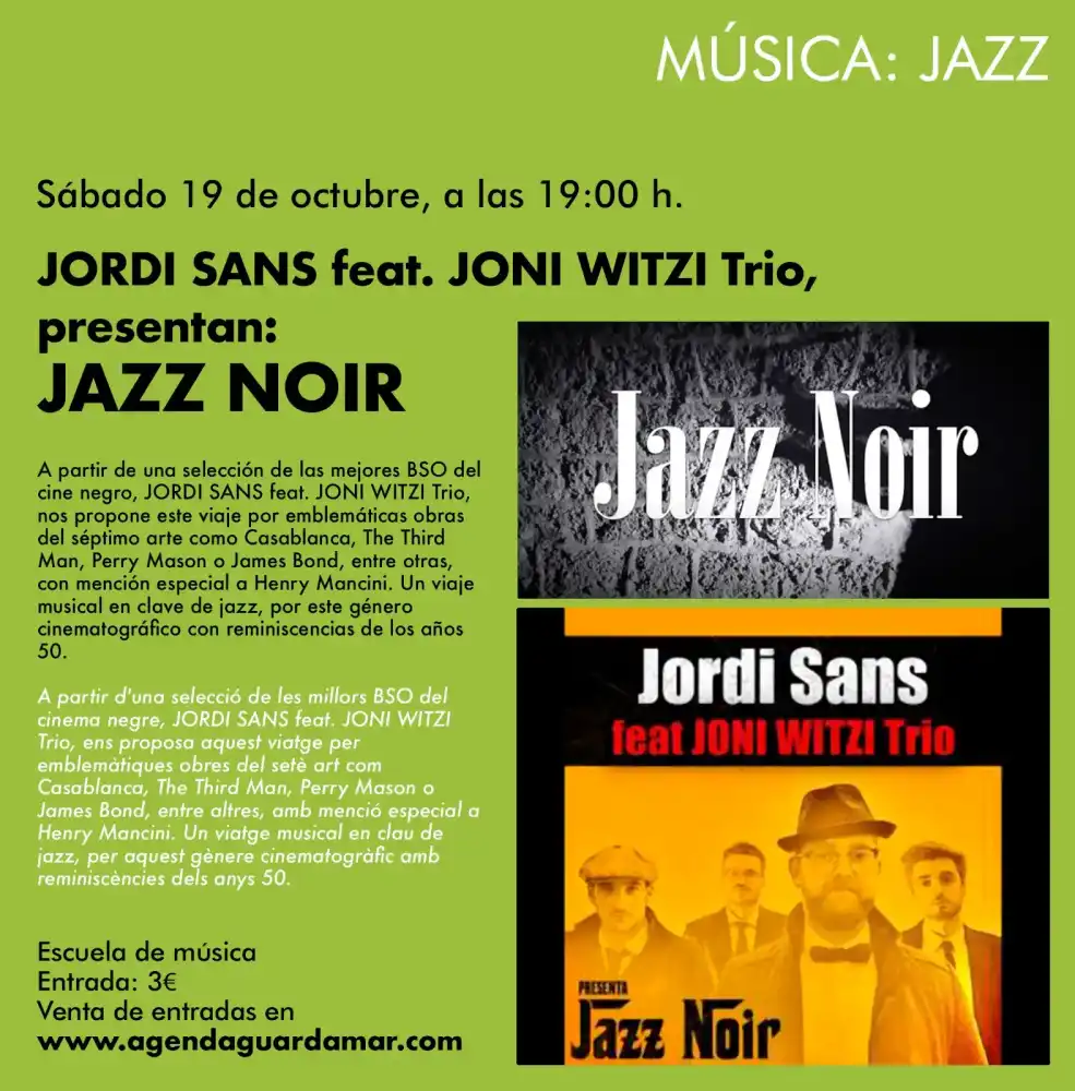 Jazz Noir - Jordi Sanz feat Joni Witzi Trio