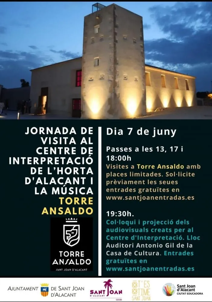 Jornada de visita al centro de interpretación de la Huerta de Alicante y la música Torre Ansaldo.