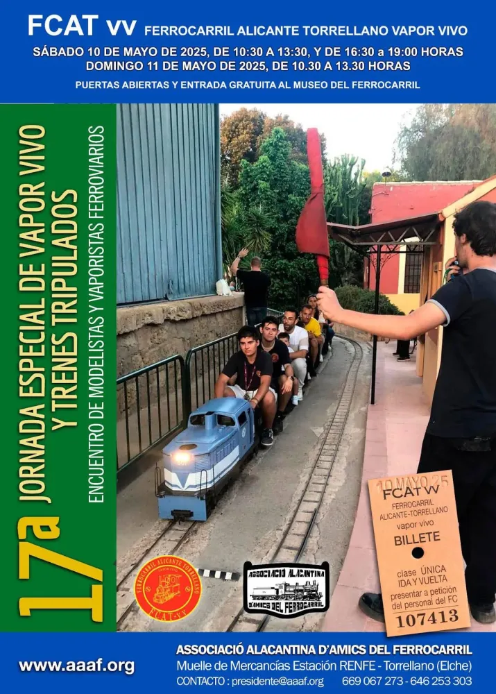 Jornada especial de vapor vivo y trenes tripulados