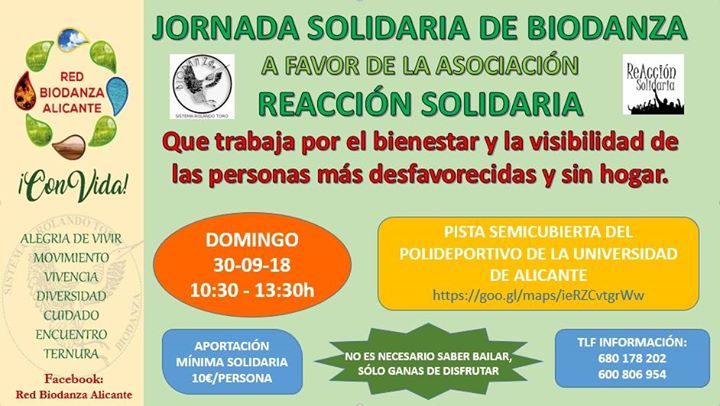 Jornada solidaria de Biodanza en la Universidad de Alicante