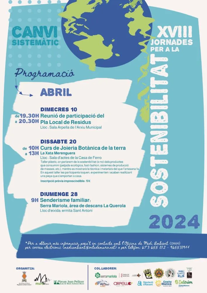 Jornades de Sostenibilidad: Actividades Abril